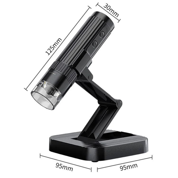 Microscope numérique WTM-W1-A 50X-1000X 2MP 1080P WiFi USB, caméra de microscope, loupe avec 8 LED blanches