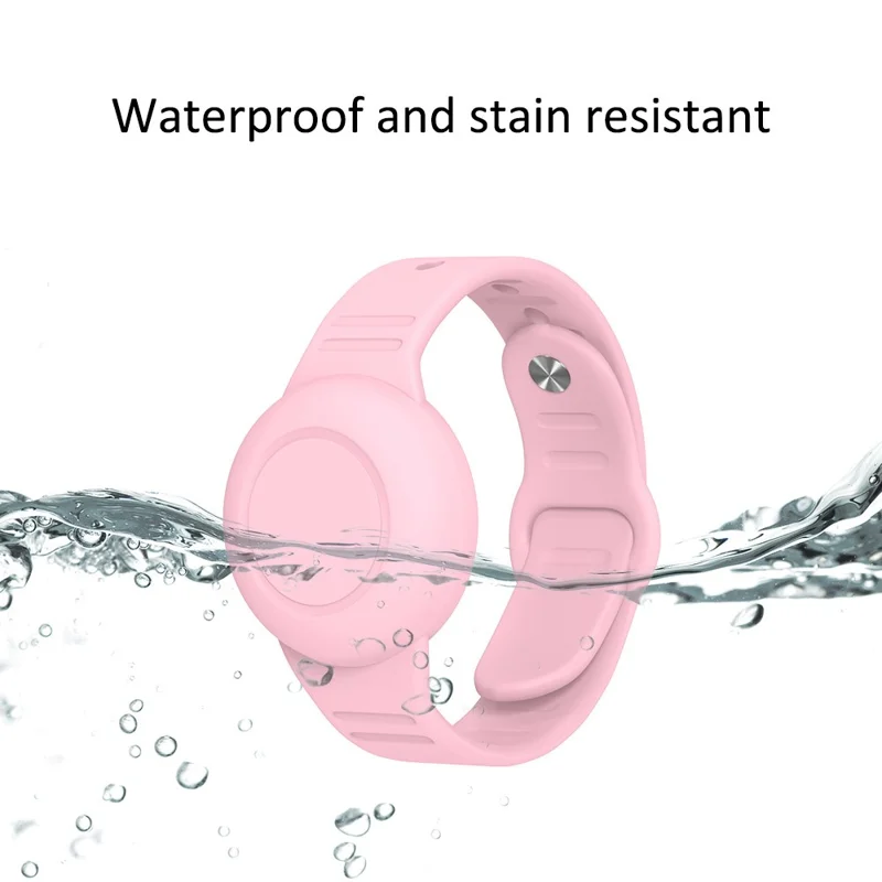 Waterproof Silicone Case for Apple AirTag Tracker Bracelet for Kids Bluetooth-compatible Finder Wristband Full Case Cover - Green