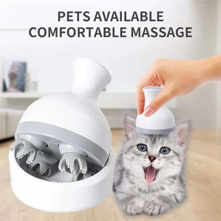 JH-T1 Electric Head Massager zum Stressabbau für Kopfhaut, Körper, Schulter, Nacken, Haustiere wie Katzen und Hunde, Upgrade Graue Kralle