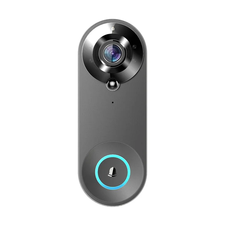 Sonnette vidéo WiFi W3 FHD 1080P avec audio bidirectionnel, détection de mouvement PIR, application Tuya, viseur de porte sans fil, noir