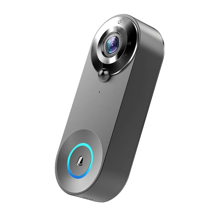 Sonnette vidéo WiFi W3 FHD 1080P avec audio bidirectionnel, détection de mouvement PIR, application Tuya, viseur de porte sans fil, noir