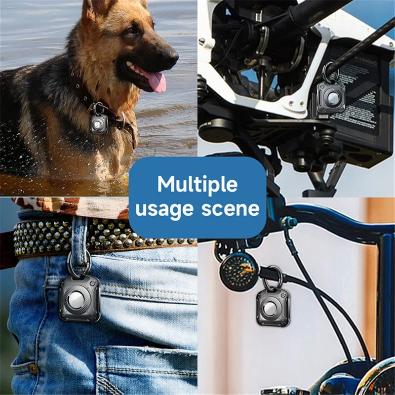 TPU + PC Case for AirTag Tracker, Anti-drop IP67 Waterproof Locator Protective Cover - White