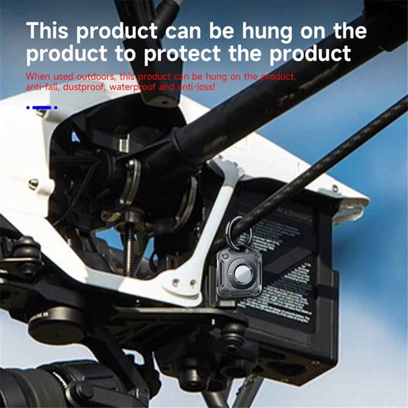 TPU + PC Case for AirTag Tracker, Anti-drop IP67 Waterproof Locator Protective Cover - White