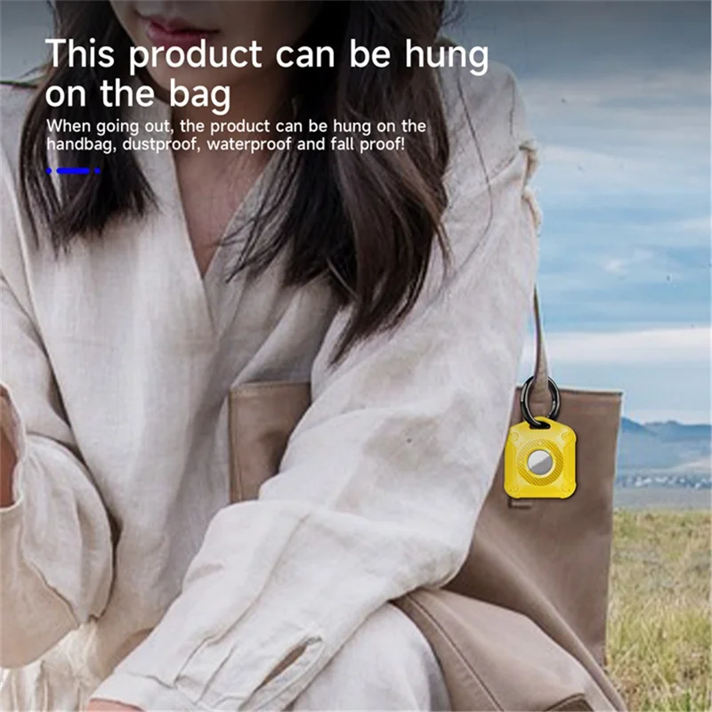 TPU + PC Case for AirTag Tracker, Anti-drop IP67 Waterproof Locator Protective Cover - White