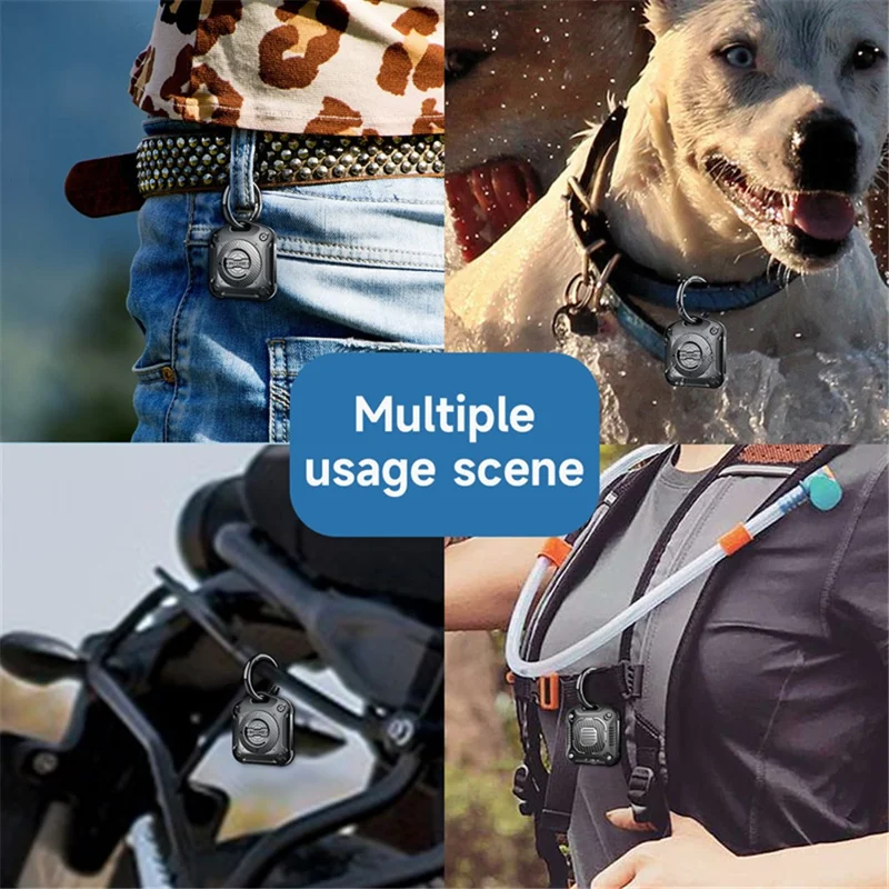 IP67 Waterproof TPU + PC Case for AirTag Bluetooth-compatible Tracker Anti-Scratch Locator Cover, with Front Back Film Set - Red