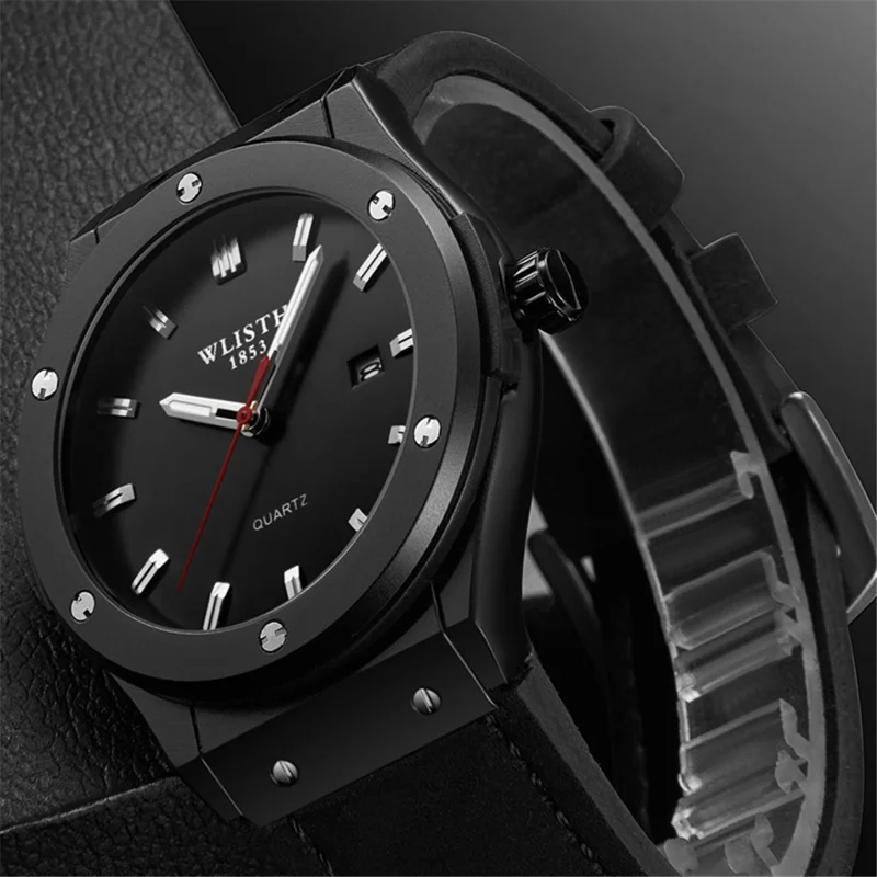WLISTH S939 Sports Quartz Watch Luminous Daily Life Waterproof Wrist Bracelet Watch with Calendar Display - Silver Steel Strap