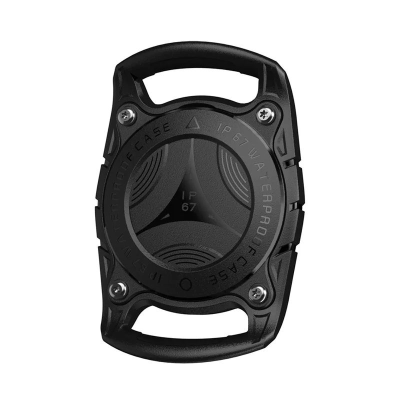 IP67 Waterproof Case for AirTag Bluetooth-compatible Tracker Anti-scratch TPU + PC Locator Protective Cover - Dark Blue