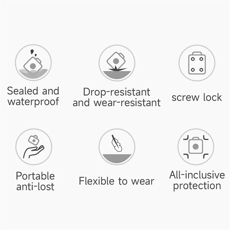 IP67 Waterproof Case for AirTag Bluetooth-compatible Tracker Anti-scratch TPU + PC Locator Protective Cover - Pink