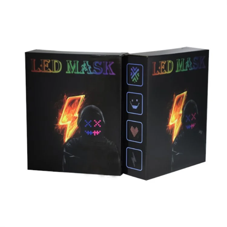Máscara de LED RGB Gesto Mudança de Rosto Brilhante Máscara de Halloween Festa Bar Baile Acessórios