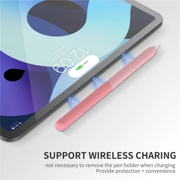 AHASTYLE PT182 Силиконовый чехол-стилус для Apple Pencil Pro / Pencil (2-го поколения) с цветной смесью ретро-стилуса с сенсорным экраном - розовый