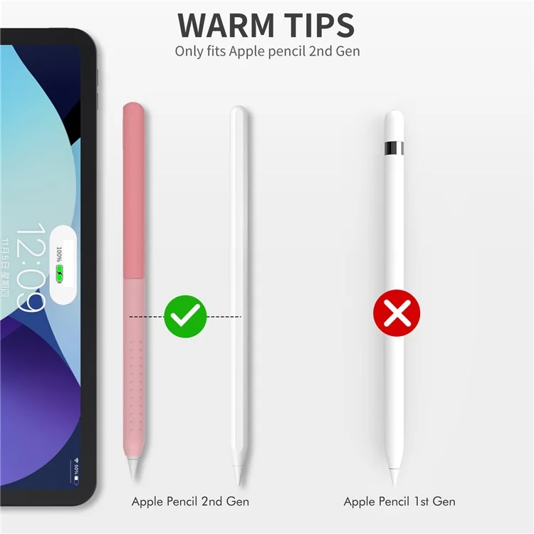 AHASTYLE PT182 Силиконовый чехол-стилус для Apple Pencil Pro / Pencil (2-го поколения) с цветной смесью ретро-стилуса с сенсорным экраном - розовый