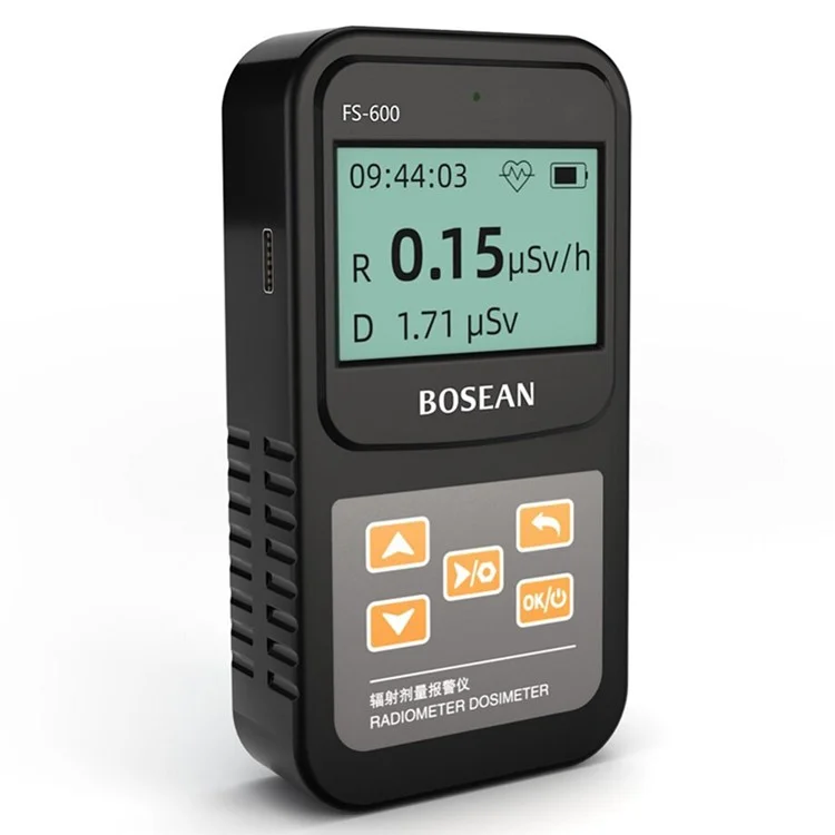 Rilevatore di Radiazioni Nucleari BOSEAN FS-600 Geiger Counter x Beta Beta Gamma Tester GM Counter Dose Tasso in Tempo Reale