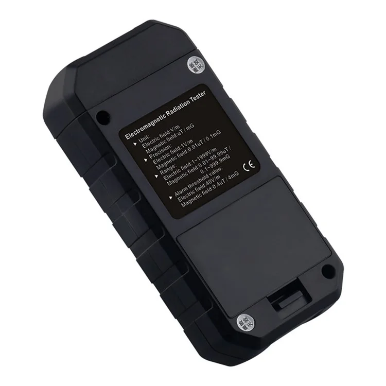 ET925 Rilevatore di campi elettromagnetici Allarme sonoro e luminoso Schermo LCD grande Tester di radiazioni EMF portatile