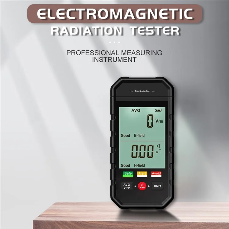ET925 Rilevatore di campi elettromagnetici Allarme sonoro e luminoso Schermo LCD grande Tester di radiazioni EMF portatile