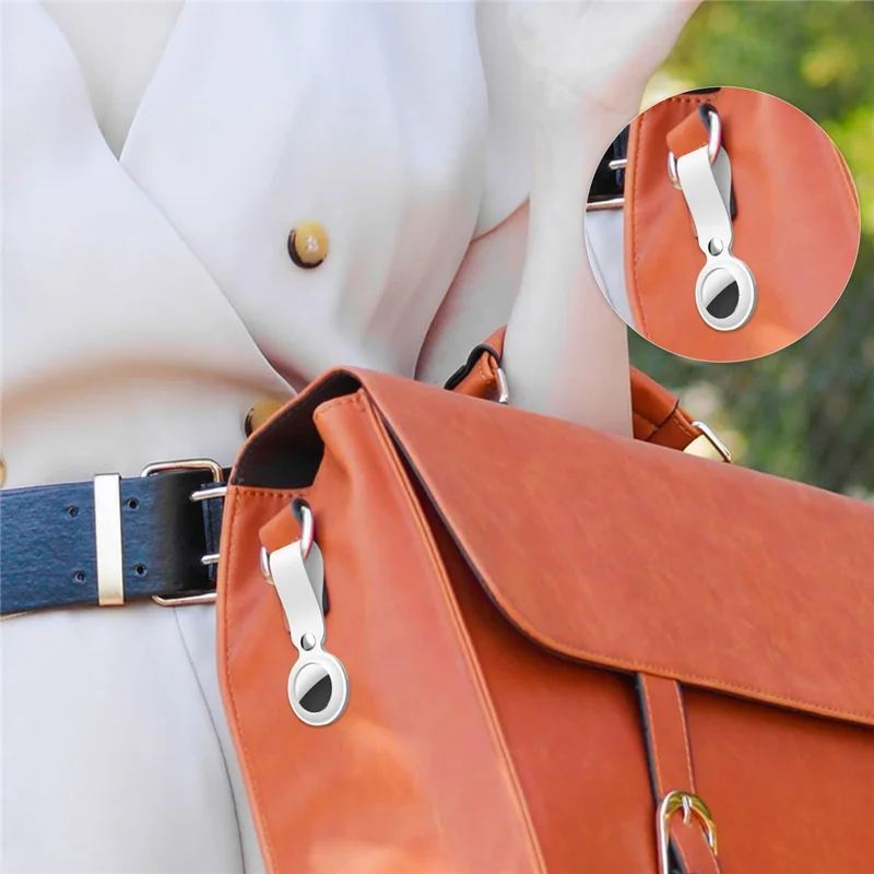 AHASTYLE WG34 Silicone Case for Apple AirTag , Scratch-resistant Bluetooth-compatible Tracker Protective Cover - White