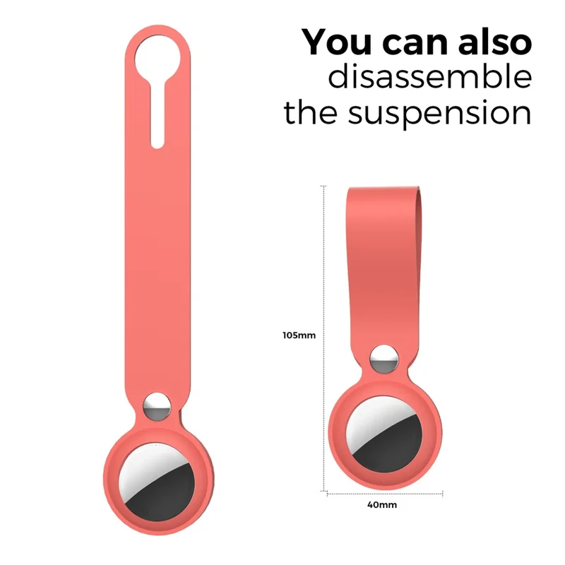 AHASTYLE WG34 Silicone Case for Apple AirTag , Scratch-resistant Bluetooth-compatible Tracker Protective Cover - Red