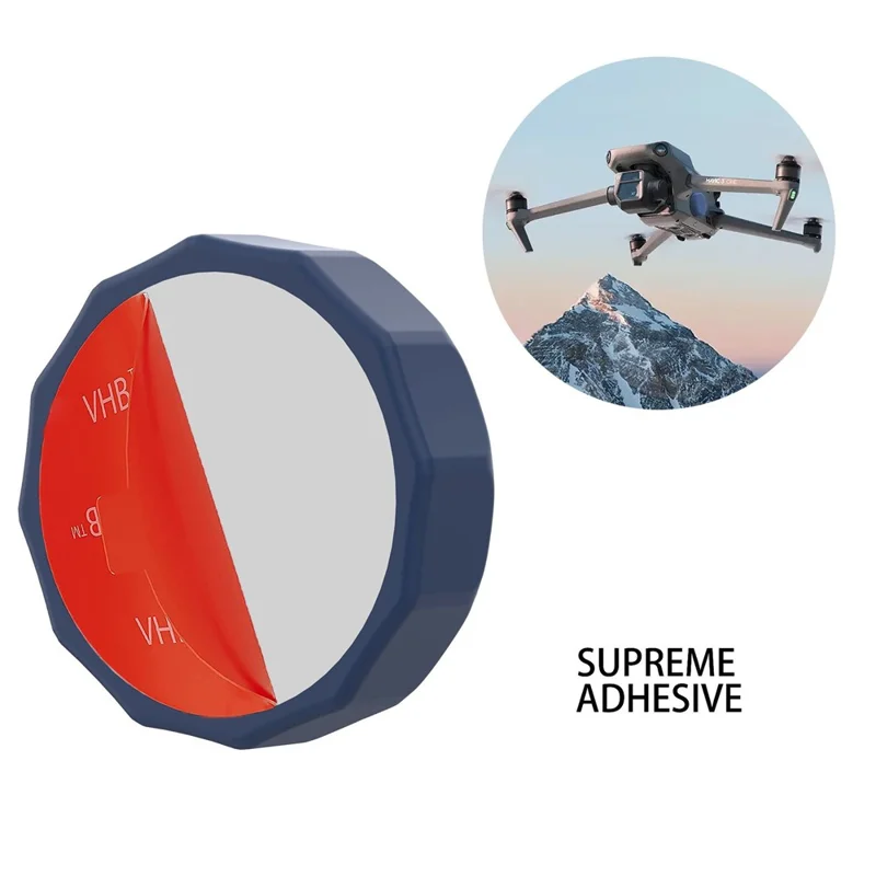 Vattentät silikonhölse för AirTag-spårare, limficka, stötsäkert skydd med skyddsfilm - Mörkblå