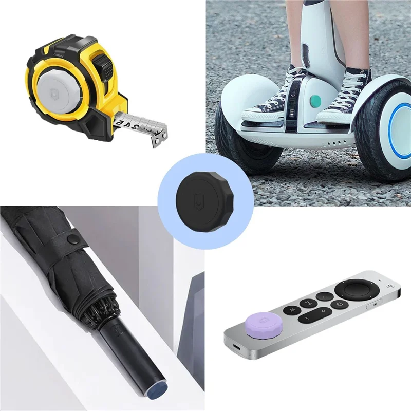 Vattentät silikonhölse för AirTag-spårare, limficka, stötsäkert skydd med skyddsfilm - Mörkblå