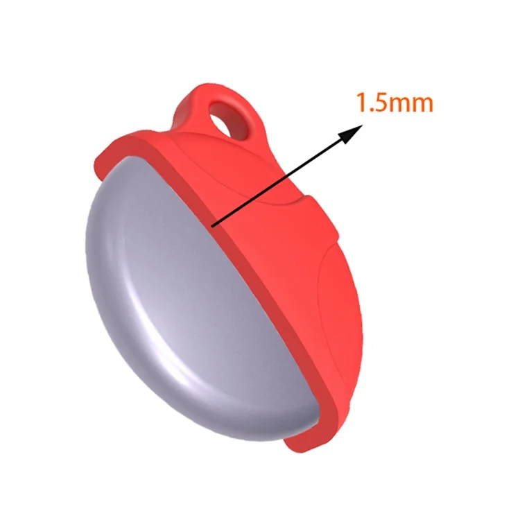 MOMAX Für Airtag Tracker Case Holder Tracker Silikon Anti-Kratzer Cover mit Karabinerhaken - Dunkelgrün