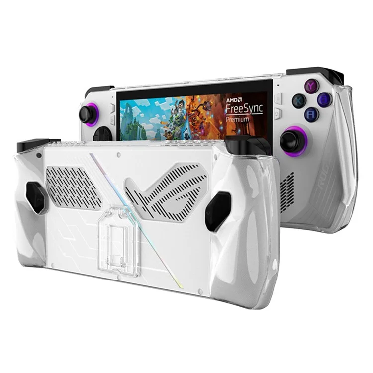 Für Asus ROG Ally (2023) Spielekonsole Klare PC-Hülle Stoßfeste Schutzhülle mit Ständer - Transparent