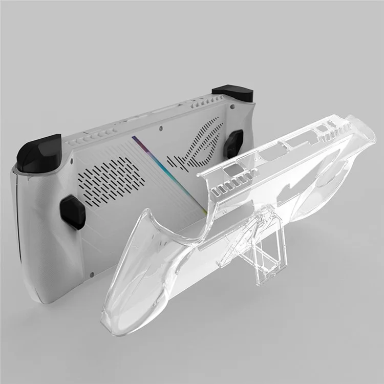 Für Asus ROG Ally (2023) Spielekonsole Klare PC-Hülle Stoßfeste Schutzhülle mit Ständer - Transparent
