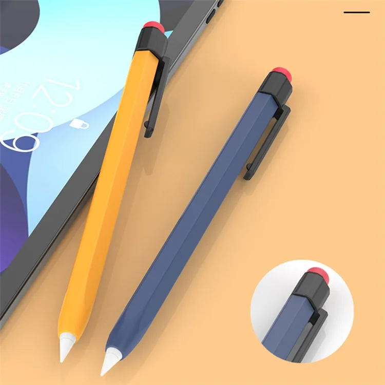 AHASTYLE PT80-1-K Für Apple Pencil 2. Generation Stylus-Stift Silikonhülle Anti-drop Schutzhülle - Mitternachtsblau