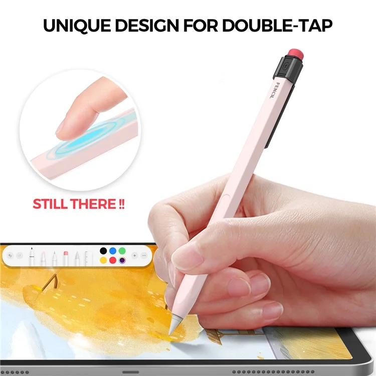 AHASTYLE PT80-2-K Per Apple Pencil 2a generazione Custodia in morbida silicone Stylus Pen Anti-caduta Manicotto - Rosa