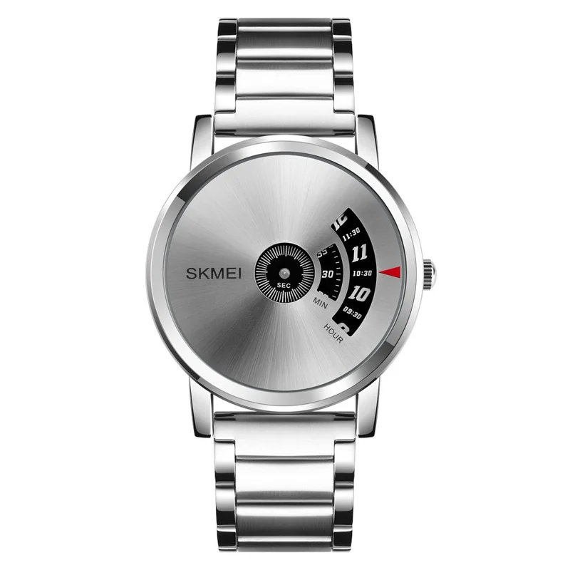 SKMEI 1260 Men's Watch Waterproof Casual Quartz Sport Watch - Silver / Silver Dial