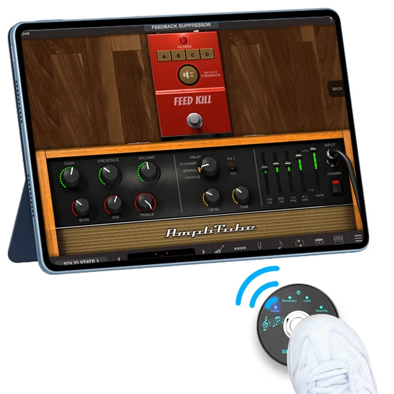 SM-1 MIDI Foot Controller USB Musical Software Multi-Effects Synthesizer Mini Wireless Transmission System