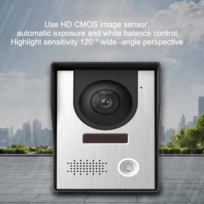 N1 7 Inches Doorbell Camera Video Intercom System for Villa Home Office Apartment - US Plug