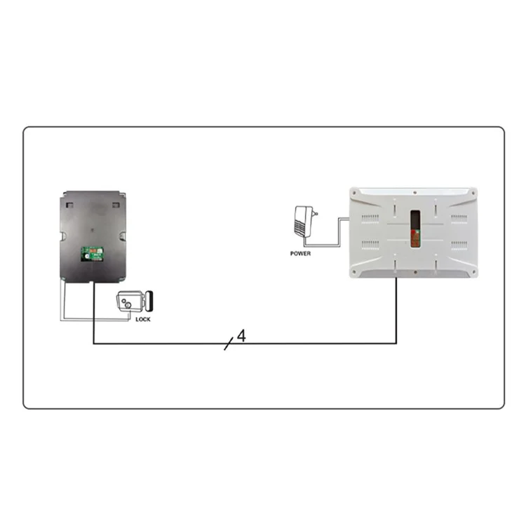 N1-2 Video Intercom Intercom System 7 Polegadas Monitor LCD Video Door Kits Com 2 Câmeras Para Villa Home - Plugue do Reino Unido