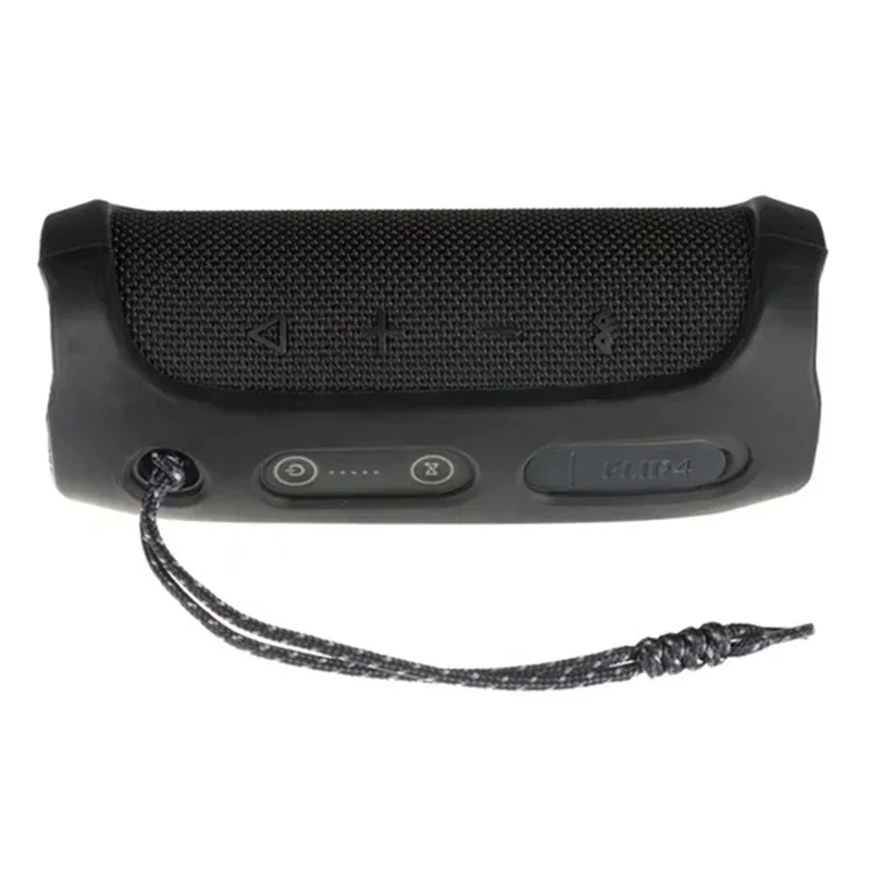 Funda de silicona suave para altavoz JBL Flip4 con Bluetooth, cubierta protectora antirrayones - Negro