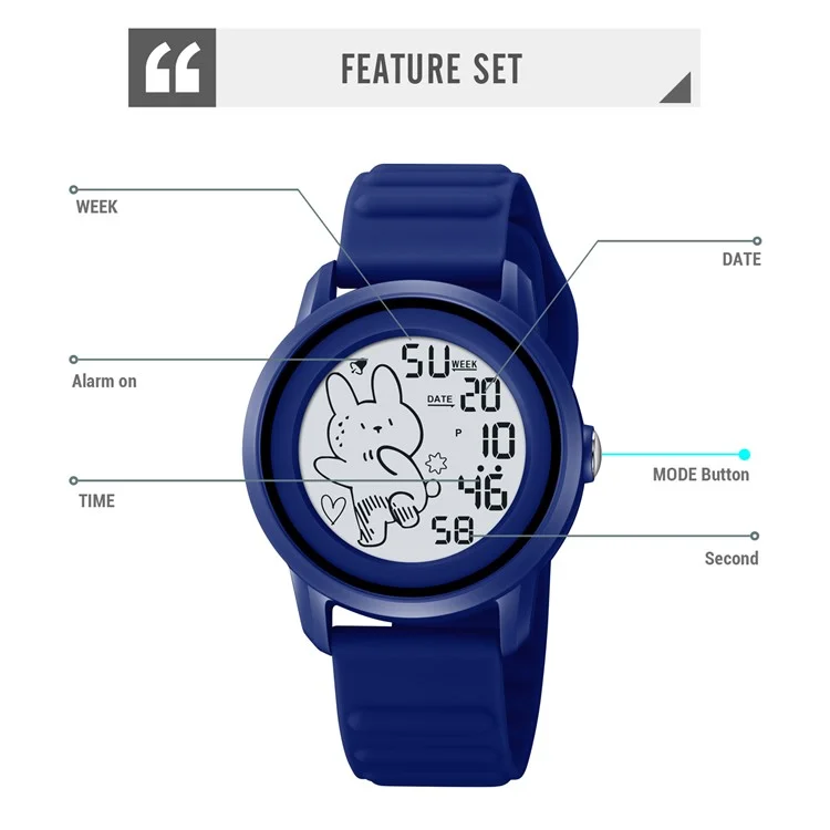 SKMEI 2217 Reloj Eléctrico Creativo Estilo Simple Reloj Electrónico Deportivo Estudiantil - Verde