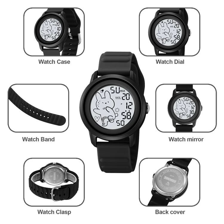 SKMEI 2217 Reloj Eléctrico Creativo Estilo Simple Reloj Electrónico Deportivo Estudiantil - Verde