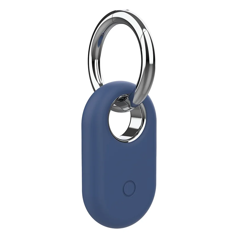 Para Samsung Galaxy SmartTag 2 Capa de Silicone à Prova de Água Suporte de Rastreador Capa Protetora com Fivela - Azul Escuro
