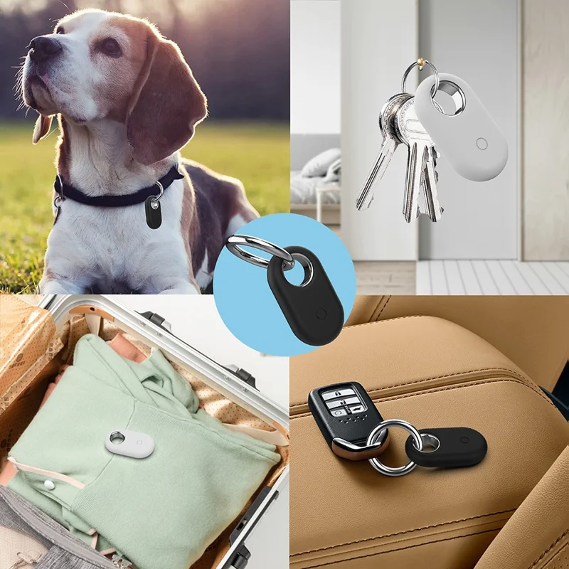 Para Samsung Galaxy SmartTag 2 Capa de Silicone à Prova de Água Suporte de Rastreador Capa Protetora com Fivela - Azul Escuro