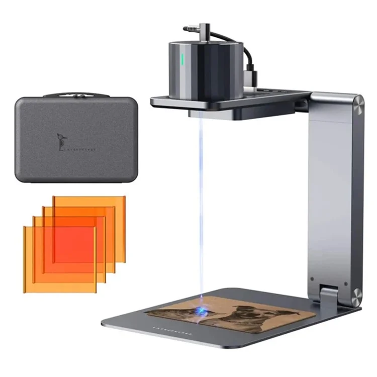 LASERPECKER Pro Laser Engraver Small DIY Portable Laser Cutter Engraving Machine for Wood, Leather - EU Plug