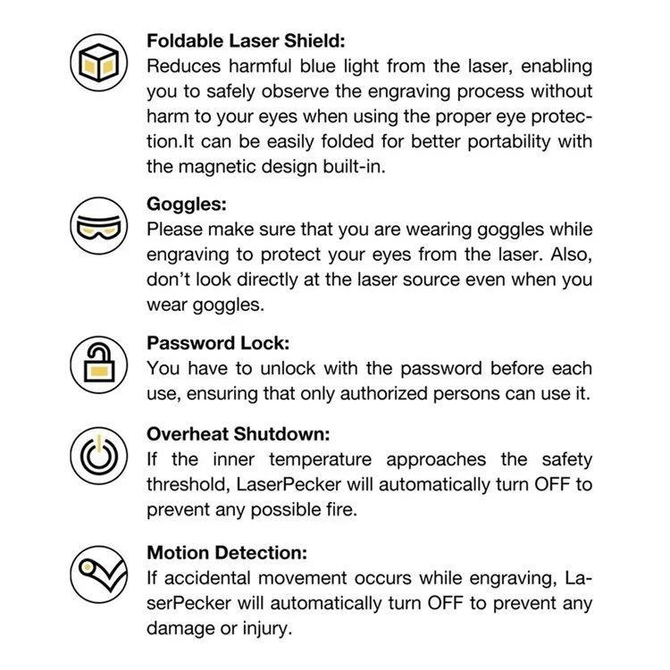 LASERPECKER Pro Laser Engraver Small DIY Portable Laser Cutter Engraving Machine for Wood, Leather - EU Plug
