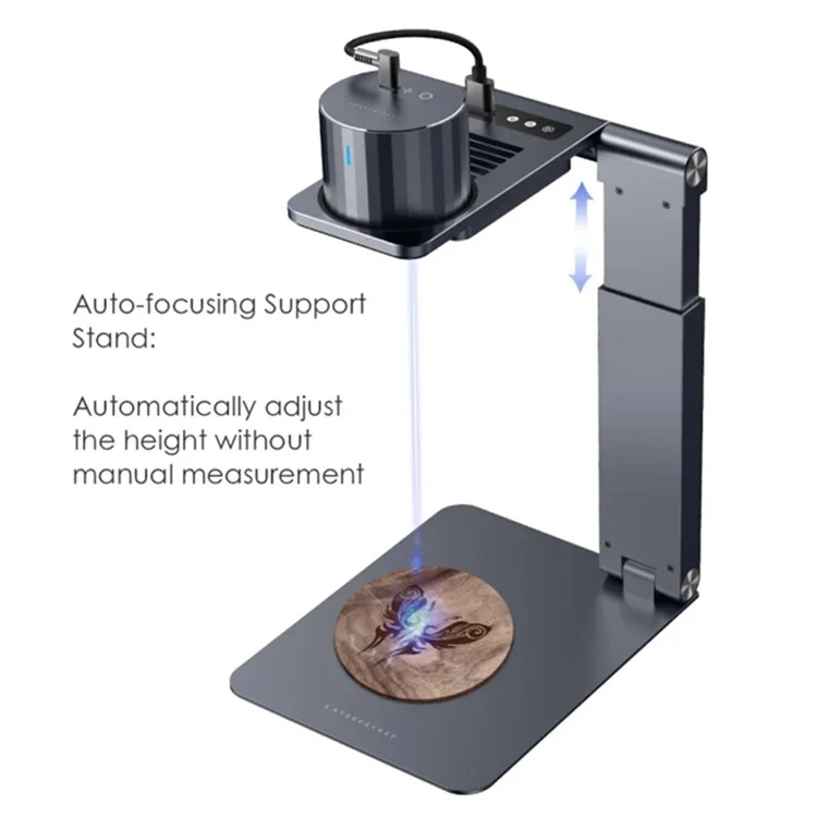 LASERPECKER Pro Laser Engraver Small DIY Portable Laser Cutter Engraving Machine for Wood, Leather - EU Plug