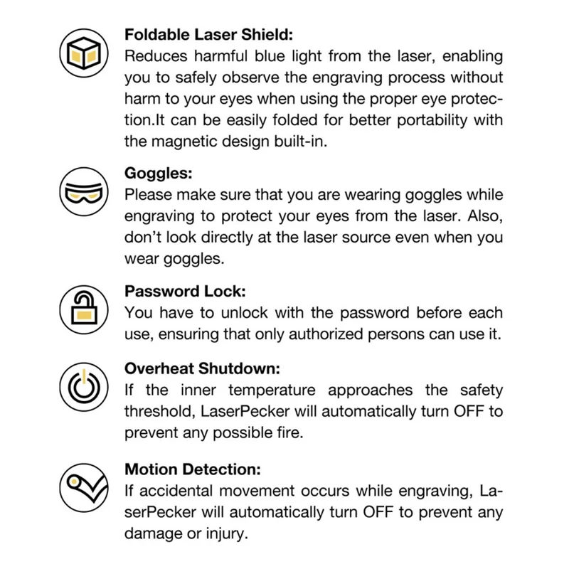 LASERPECKER Pro Laser Engraver Small DIY Portable Laser Cutter Engraving Machine for Wood, Leather - UK Plug