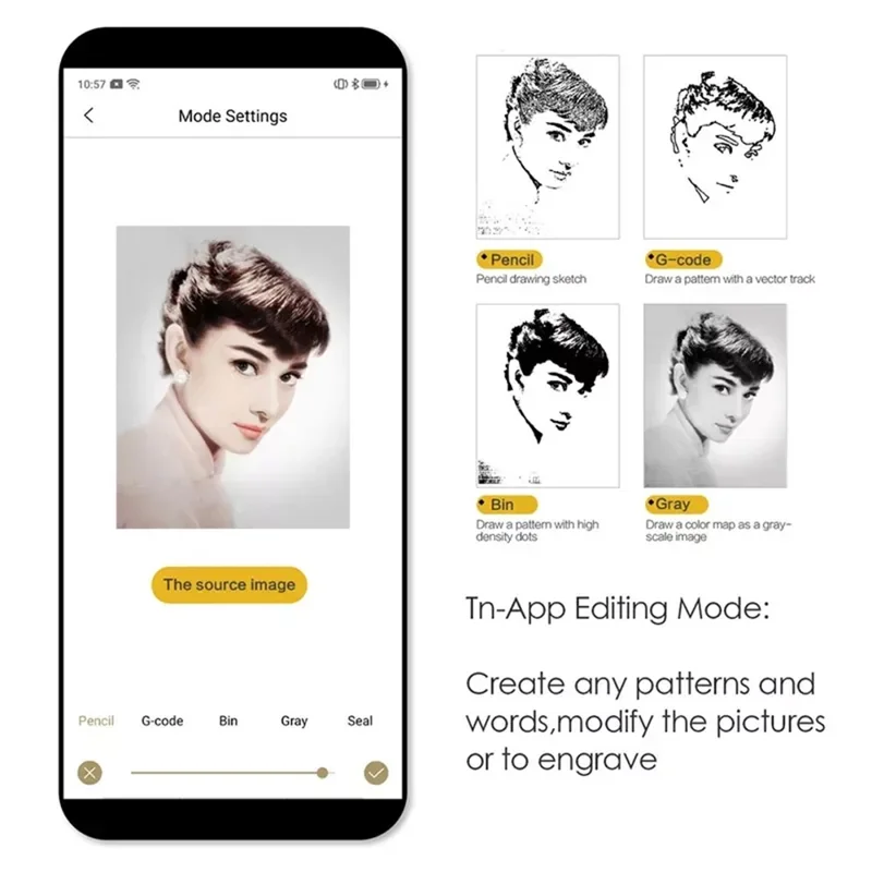 LASERPECKER Pro Laser Engraver Small DIY Portable Laser Cutter Engraving Machine for Wood, Leather - UK Plug