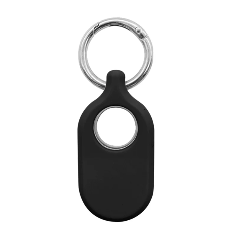 For Samsung Galaxy SmartTag 2 Protective Cover Tracker Holder Silicone Case with Buckle - Black