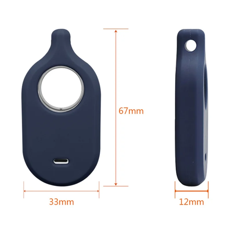 For Samsung Galaxy SmartTag 2 Protective Cover Tracker Holder Silicone Case with Buckle - Black