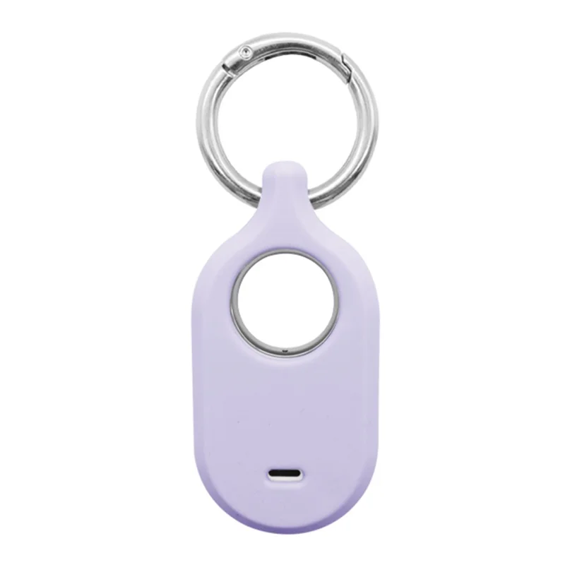 For Samsung Galaxy SmartTag 2 Protective Cover Tracker Holder Silicone Case with Buckle - Purple