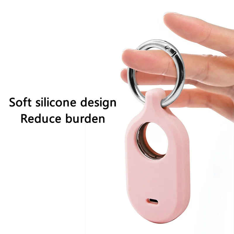 For Samsung Galaxy SmartTag 2 Protective Cover Tracker Holder Silicone Case with Buckle - Purple