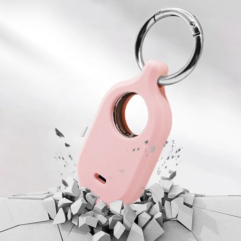 For Samsung Galaxy SmartTag 2 Protective Cover Tracker Holder Silicone Case with Buckle - Purple