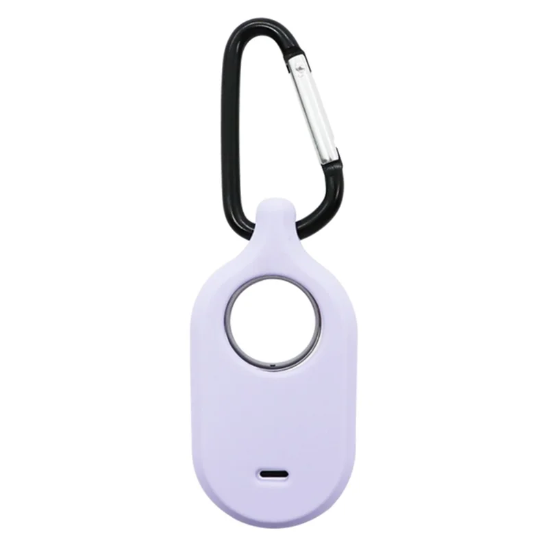 For Samsung Galaxy SmartTag 2 Silicone Case Tracking Device Protective Cover - D-shaped Buckle / Purple