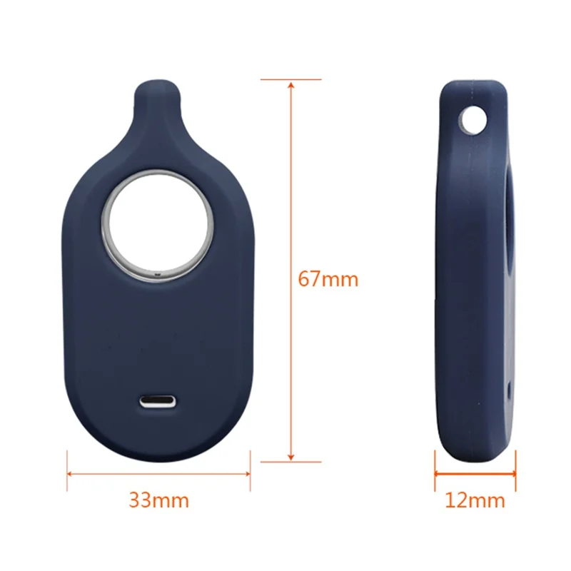 For Samsung Galaxy SmartTag 2 Silicone Case Tracking Device Protective Cover - D-shaped Buckle / Purple