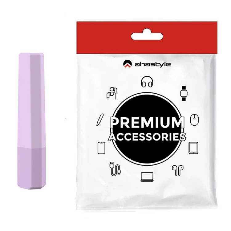 AHASTYLE PT185 Per Apple Pencil (2a generazione) Custodia in silicone Stylus Pen Case Cover Protezione Grip Porta Penna - Viola Sfumato