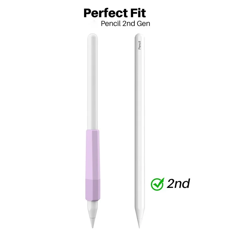 AHASTYLE PT185 Per Apple Pencil (2a generazione) Custodia in silicone Stylus Pen Case Cover Protezione Grip Porta Penna - Viola Sfumato